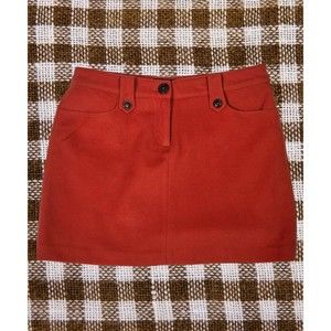 Boden Womens Burnt Orange Wool Blend Mini Skirt Size 12R